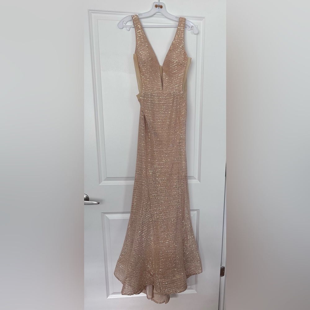 ellie wilde Gold Sequin Party Dress